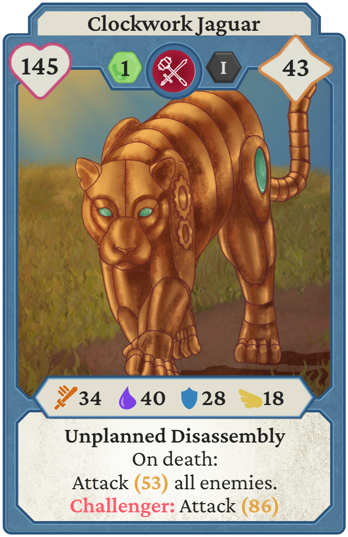clockwork dominion physical dps iron card