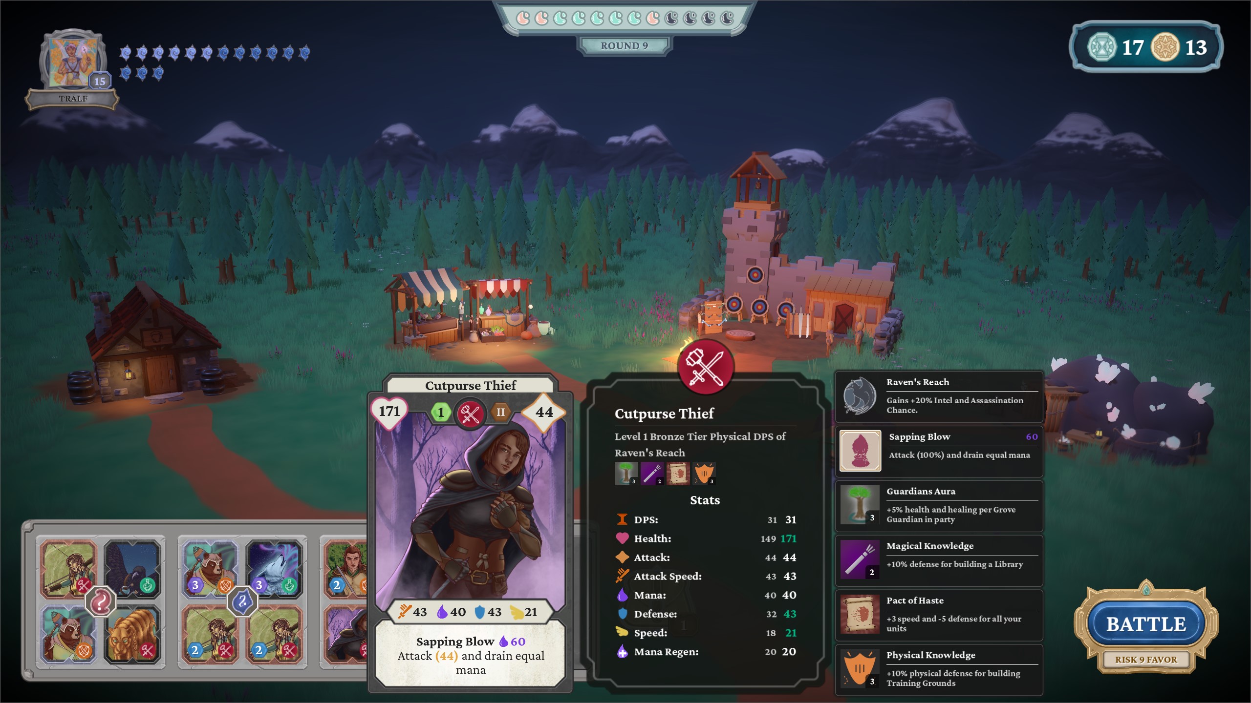 town cutpurse thief card