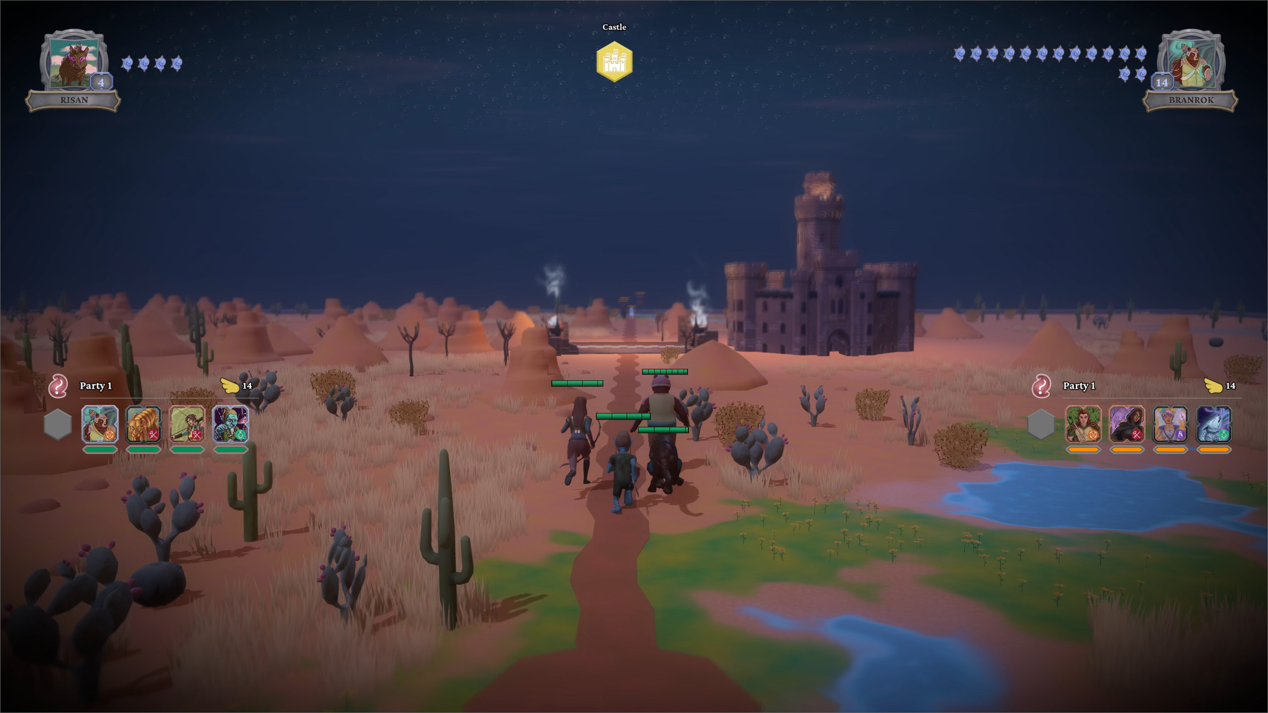 desert castle march night foliage